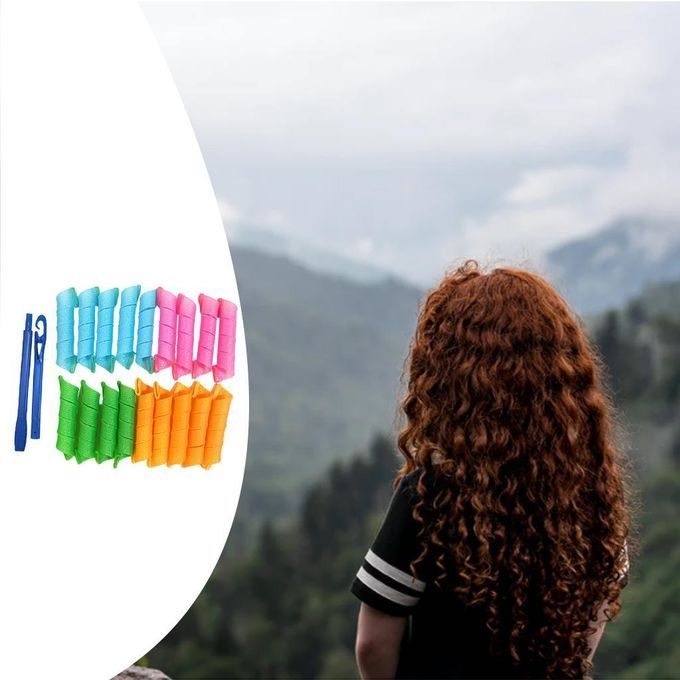 36Pcs Hair Curlers Heatless Spiral Curls DIY Styling Kit For Women