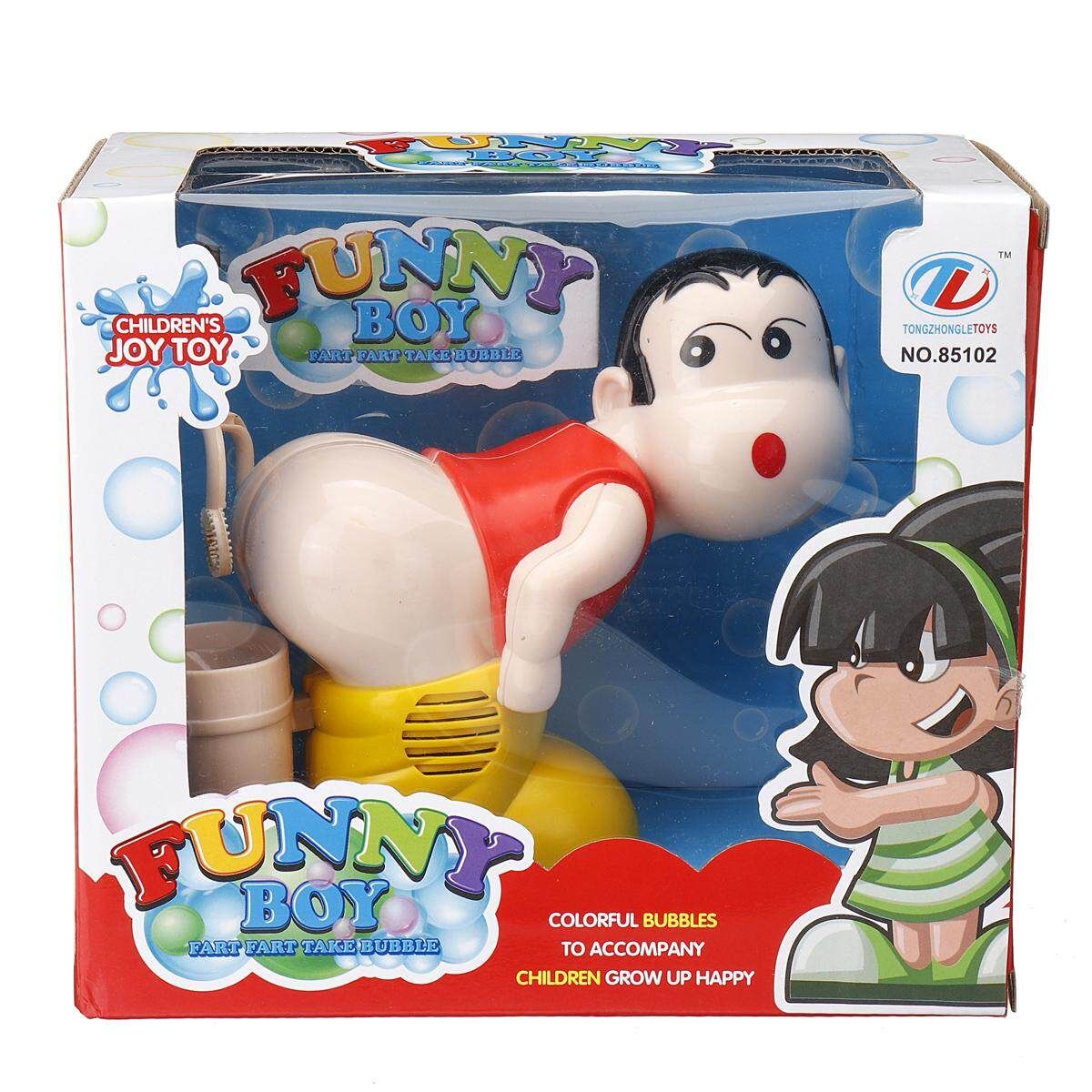 Musical Bubble Cartoon Funny Boy Automatic Bubble Blower Machine Baby Shower Toy