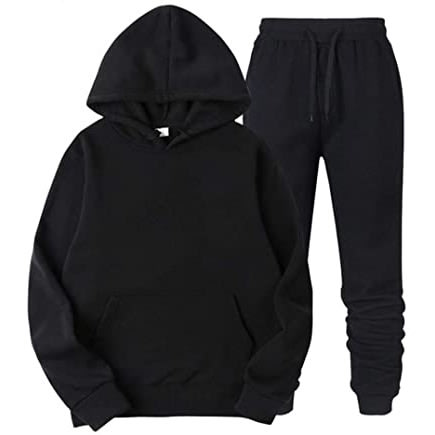 Men Black Hoodie And Joggers