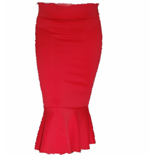 Bodycon Midi Skirt 1 - Red