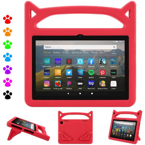 Defender Back Case With Kickstand Handle For Amazon Fire Hd 8/8 Plus