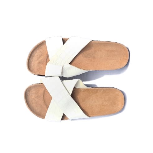 White Cross Design Slippers