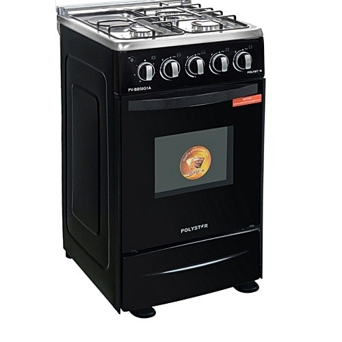 3x1 Burner, Oven Grill Black Colour Gas Cooker