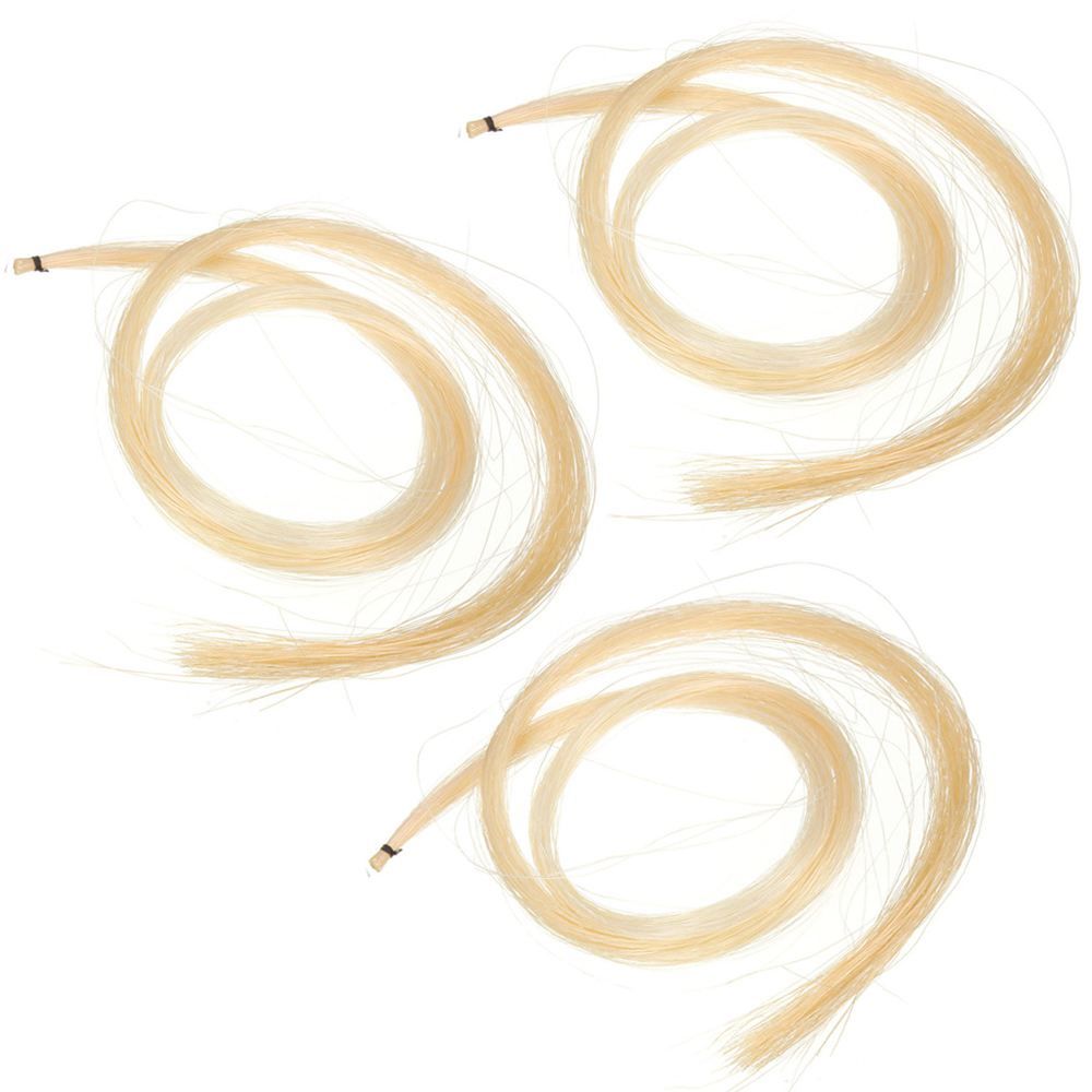 3pcs Hank 31-31.5 Inch Genuine Mongolian Horse Hair For