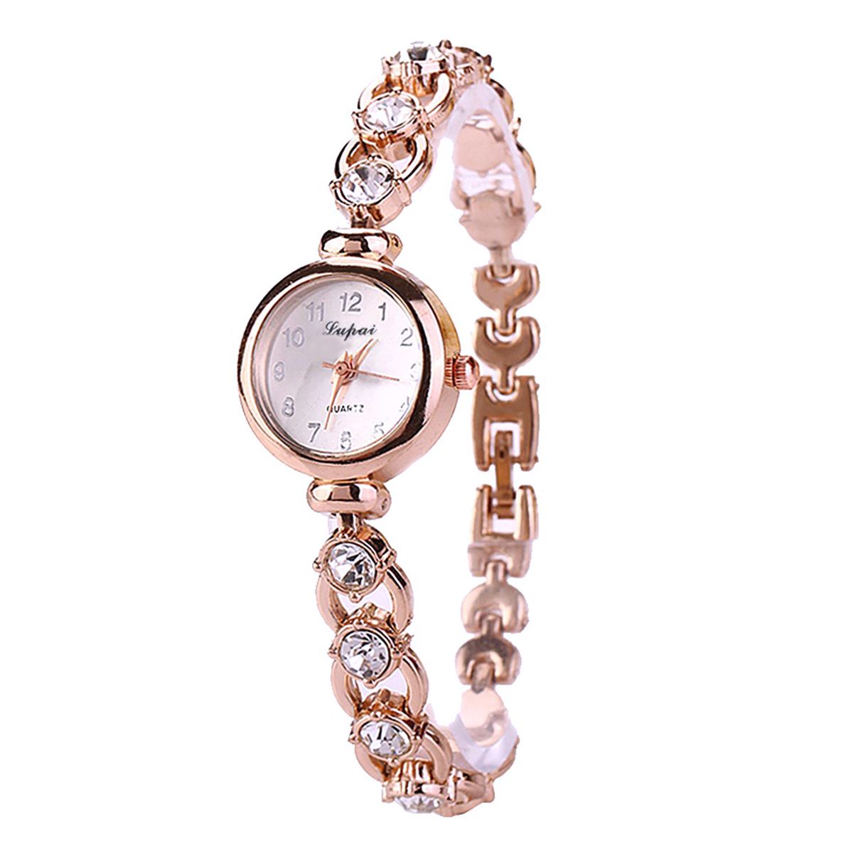 Quartz Watch Crystal Alloy Bracelace Ladies
