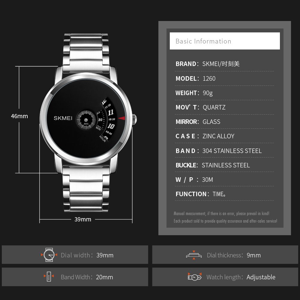 Men's Quartz Watch Sport Watches Fashion Business Waterproof Male Clock