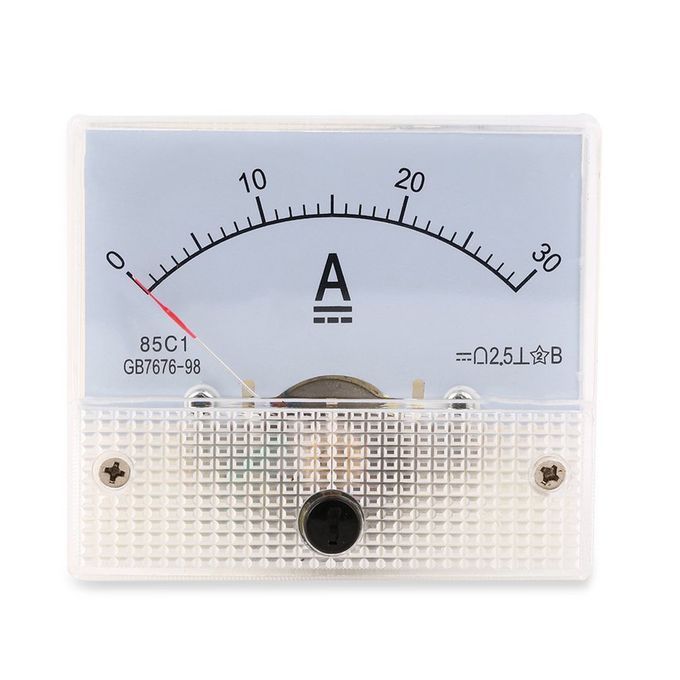30A Analog Ammeter Panel 0-30A  Urrent Meter Analog Amperemeter Panel-white