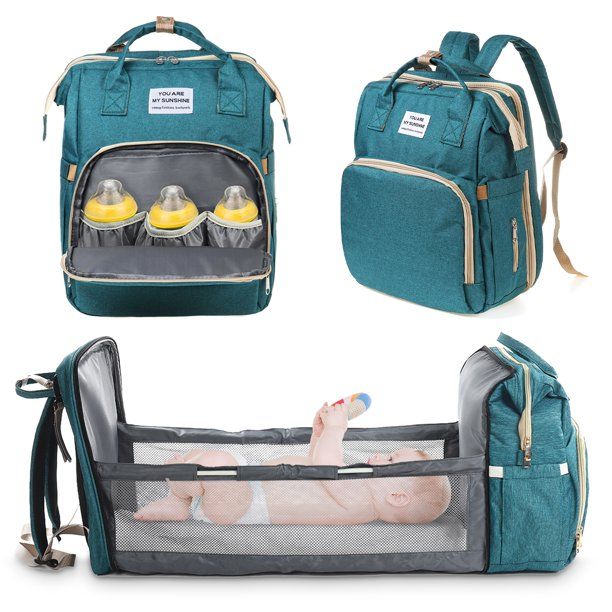 You Are My Sunshine 3-in-1 Travel Foldable Baby Bed Bag
