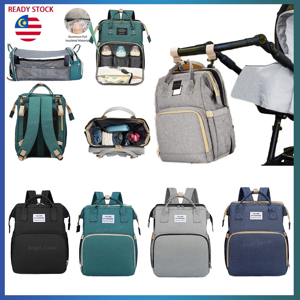 You Are My Sunshine 3-in-1 Travel Foldable Baby Bed Bag