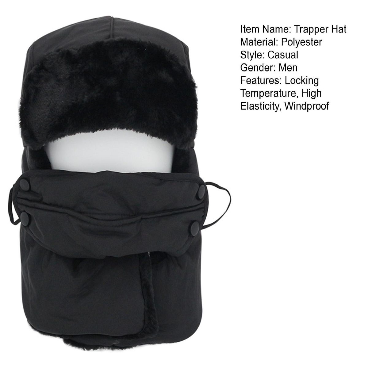 Warm Hat Autumn Winter Warm Hat And Scarf Black