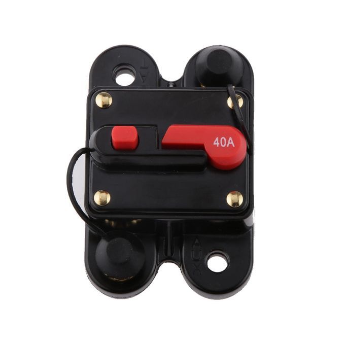 12V-24V Inline Auto Waterproof Circuit Breaker 40 AMP Manual Reset