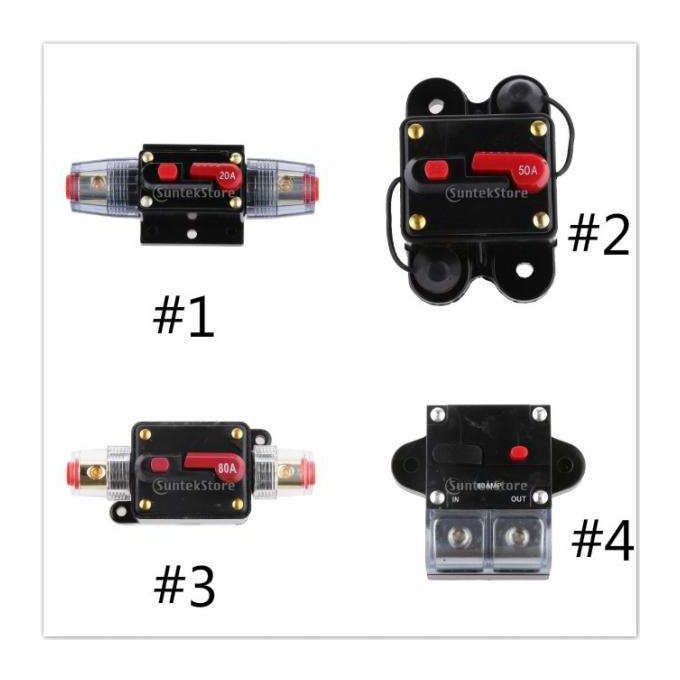 12V-24V Inline Auto Waterproof Circuit Breaker 40 AMP Manual Reset