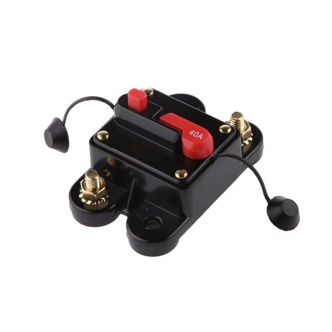 12V-24V Inline Auto Waterproof Circuit Breaker 40 AMP Manual Reset