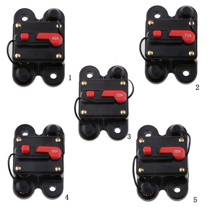 12V-24V Inline Auto Waterproof Circuit Breaker 40 AMP Manual Reset