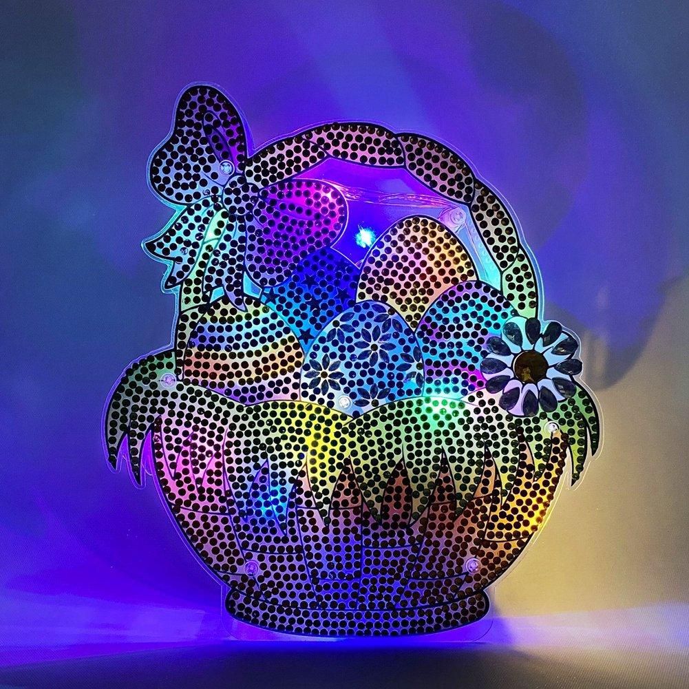DIY Diamond Painting Ornaments Easter Decoration LED Lamp