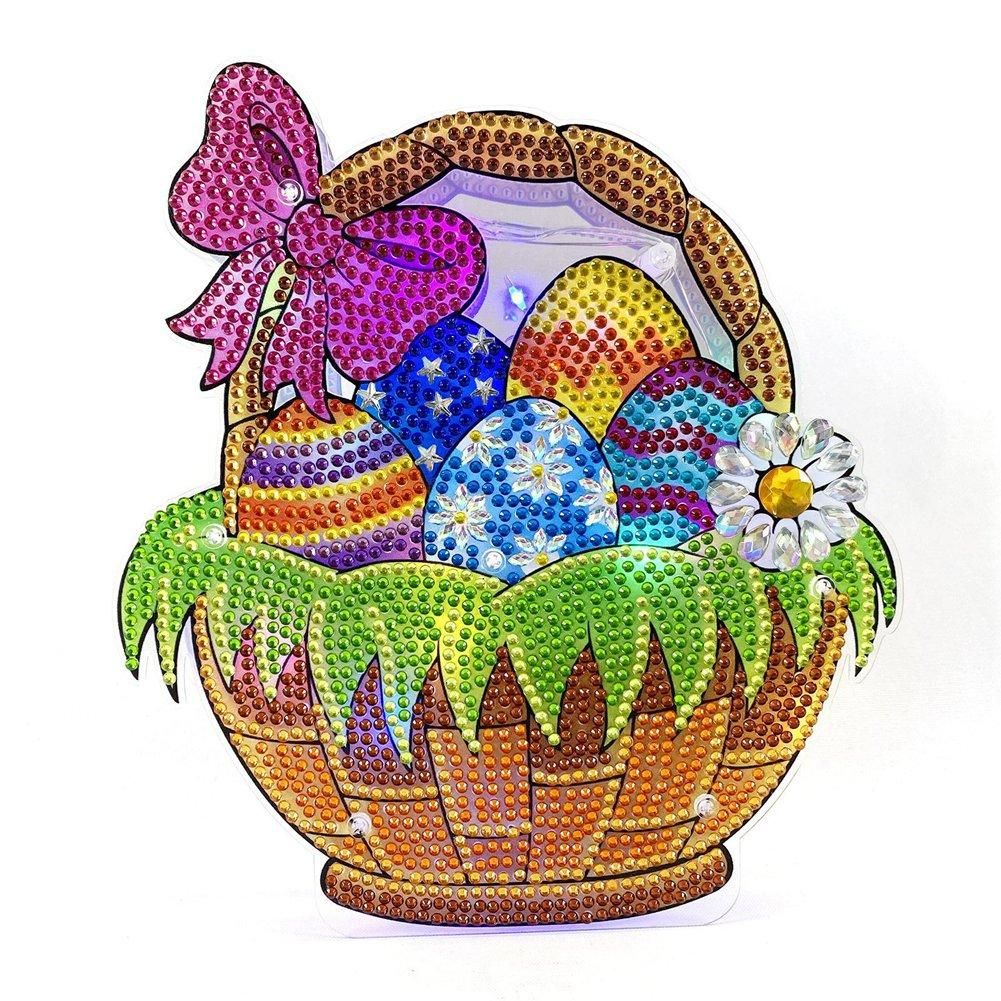 DIY Diamond Painting Ornaments Easter Decoration LED Lamp