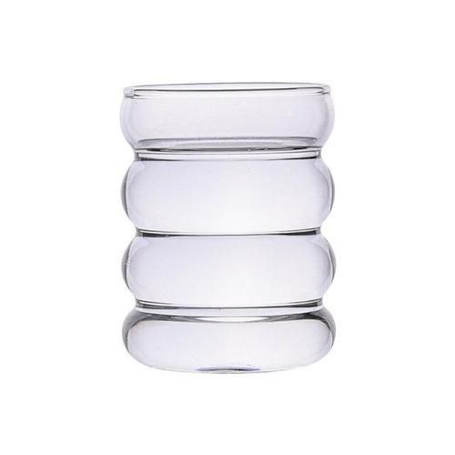 Creative Water Bottle Wave Shape Glass Cup Heat Resistant Beer Drinkware Tea Mug Coffee Juice Milk Tea Home Cafe Drinkware Gift