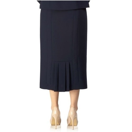 Petite Feminine Silhouette Kick Pleat Skirt - Blue