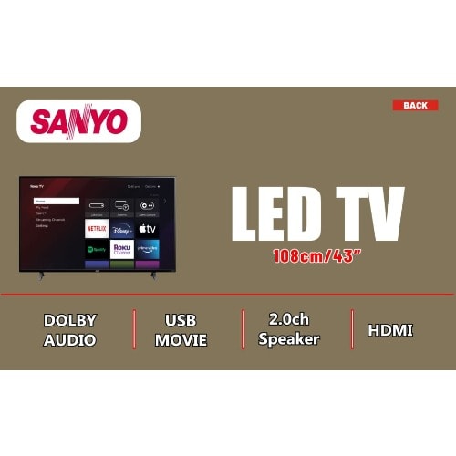 43" Full Hd Led Tv With One Year Warranty