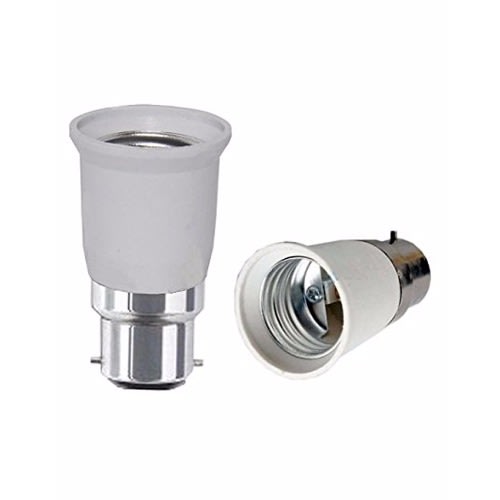 4Pcs B22 Lamp Holder Converter: Pin  Adapter To Screw Light Bulb