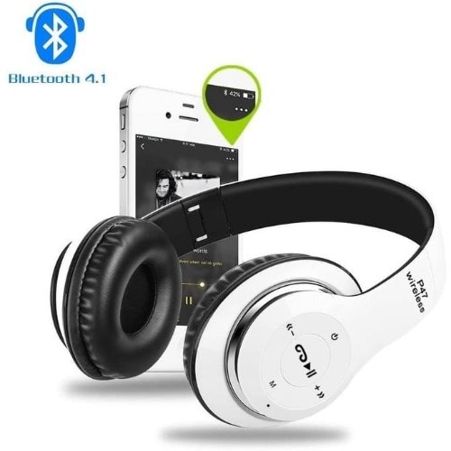 P47 Bluetooth Wireless Headphone For Samsung- iPhone- Android - White