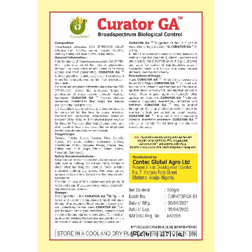 Curator Ga - Organic Insecticide - 100g
