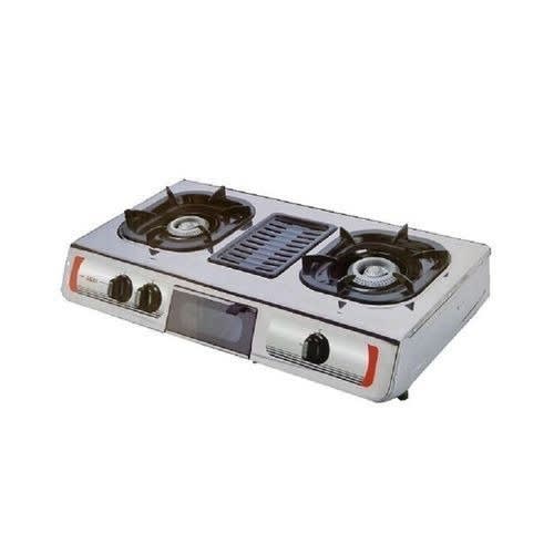 2 Hob Table Top Gas Cooker With Grill