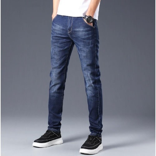 Men's Straight Blue Jeans