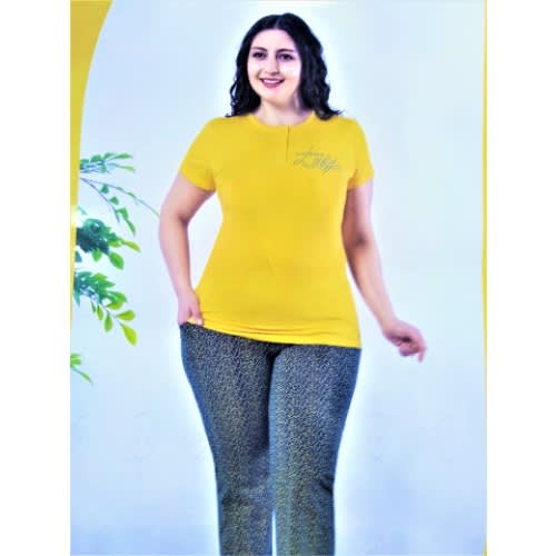 2 Piece Women Pyjamas/Sleep Wear - Cool Yellow