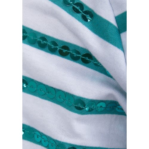 Ladies Plus Size Sequin Detail Top - Teal