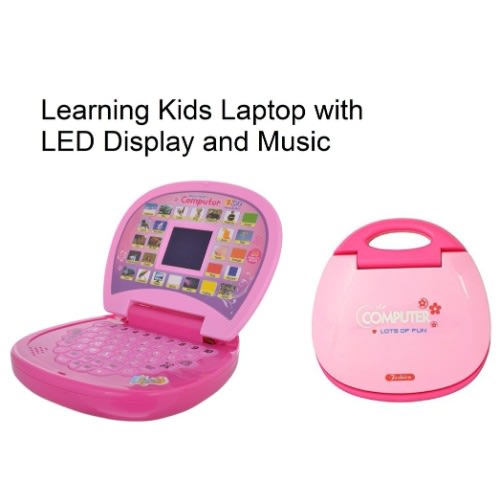 Educational Computer Abc And 123 Learning Kids Laptop With Led Display And Music