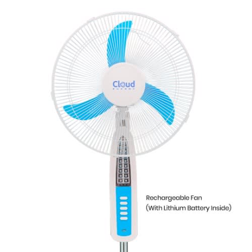 Cloud Energy Ac-dc Rechargeable Fan+ Remote
