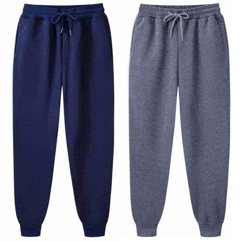 2-in-1 Thick Joggers Pant - Navy Blue & Dark Grey