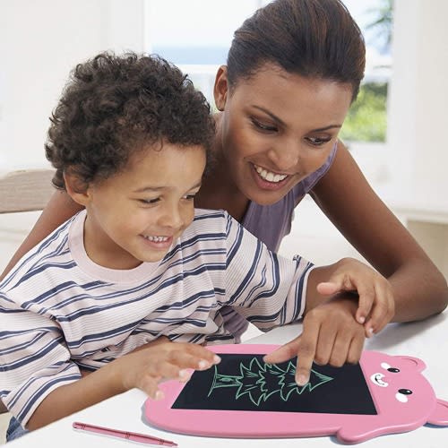 Cartoon 8.5" LCD Writing Tablet Board + 2 FREE Stylus Pen - Pink