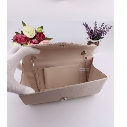 Ladies Party Clutch Purse- Silver
