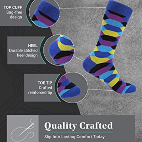 Marino Niffty Pattern 6 Pack Men Socks -Pack 315