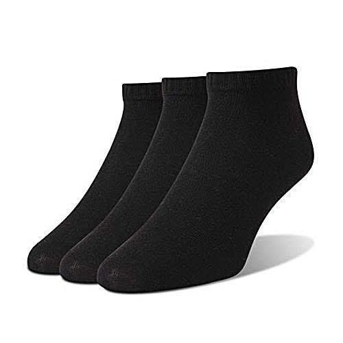 3 Pairs - 6 Pieces - Men's Ankle Socks -  Socks - Black