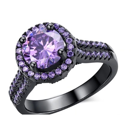 Purple Crystal Ring - E11