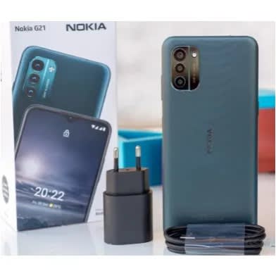 Nokia G21 - 6.5" -64GB ROM -4GB RAM - Dual Sim - 4G Lte -50mp -5050mAh - Fingerprint - Blue