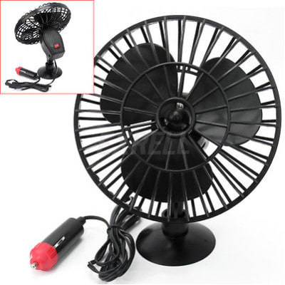 12V 4 Inch Mini Air Fan Car Vehicle Cooling Suction Cup Adsorption