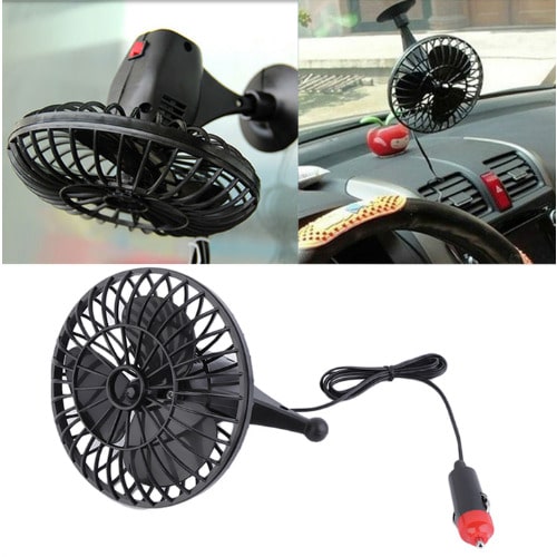 12V 4 Inch Mini Air Fan Car Vehicle Cooling Suction Cup Adsorption