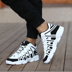 New Unisex Trendy Sports Sneakers - Black/white