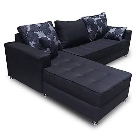 L - Shape Sofa - Black