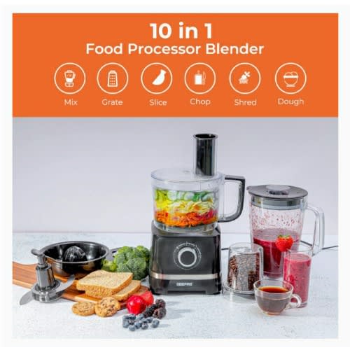 Multi-functional 10-in-1 Food Processor & Blender - 800W