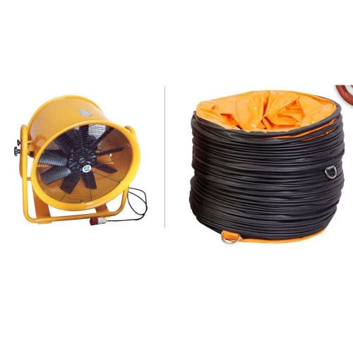 24'' Heavy Duty Blower & Ventilation Fan With 5.5 Meter Air Duct Hose