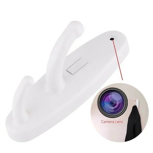 Mini Hanger Hook Spy Camera - Dvr Motion Detection 1080p - White