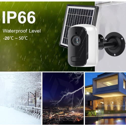 Solar Powered Cctv Wireless WIFI Ip Camera 1080p - 3mp