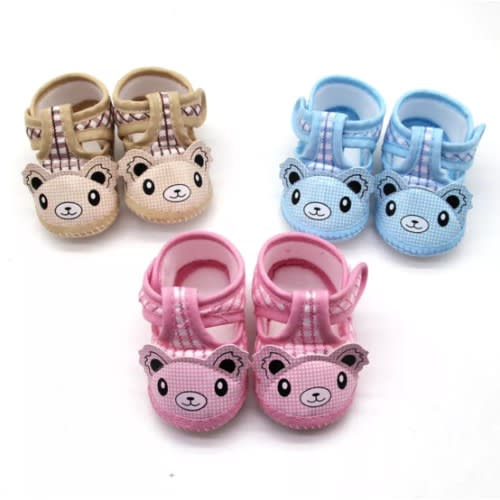 3 Pairs Unisex Newborn Baby Cartoon Soft Sole Shoes