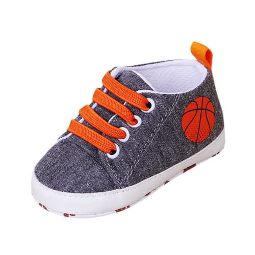 Baby Fixed Lace-up Soft Shoe - Grey