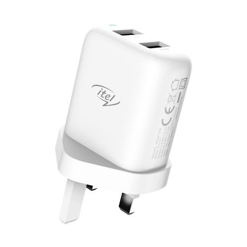 Itel Dual USB Port 2a Charger + Cable